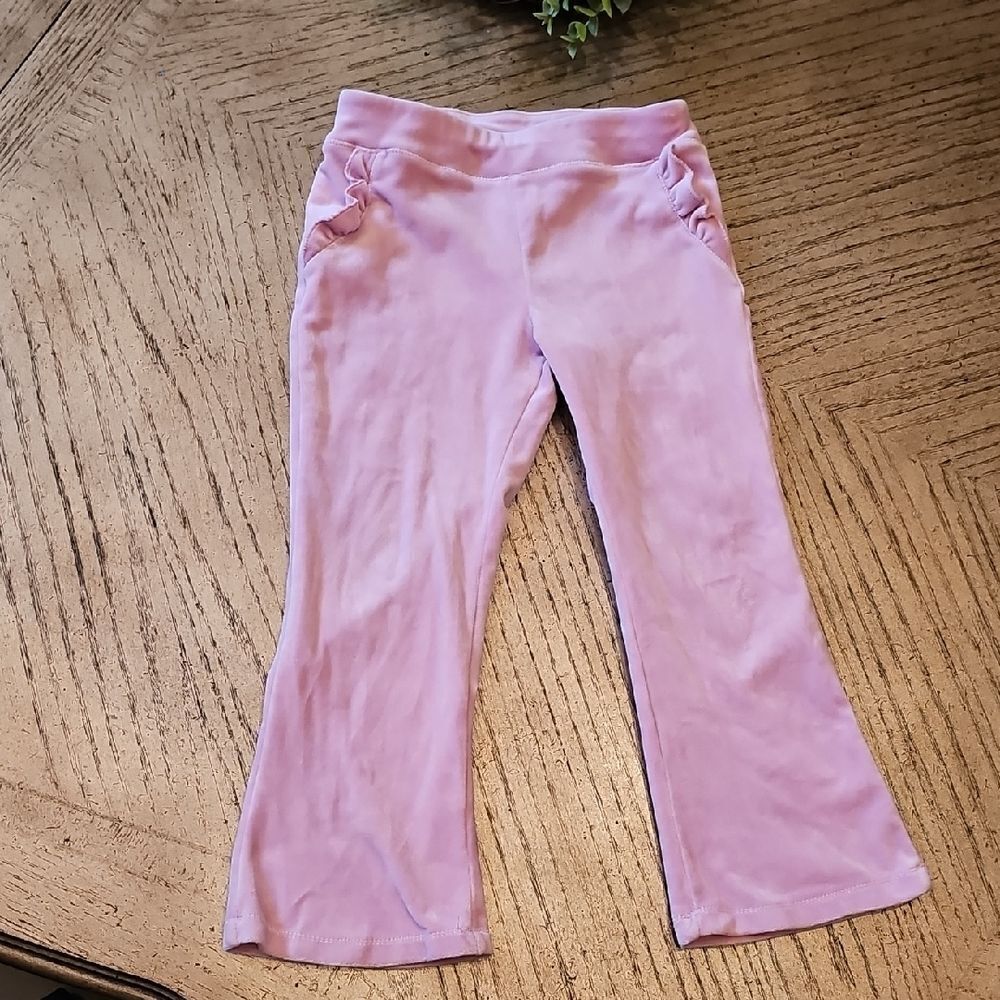 Kids Lavender Velour Pants Size 4T 90 Degree